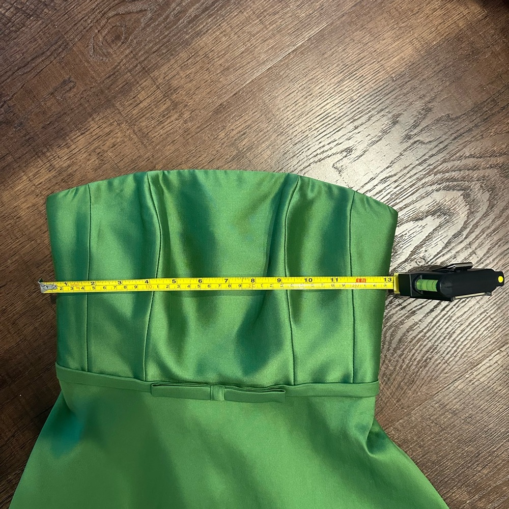 Sachin + Babi - Darian Bow-Detailed Strapless Green Cocktail Dress - Size 0 - Picture 10 of 10